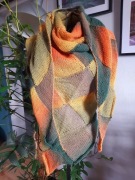 Chusta robiona na drutach, entrelac