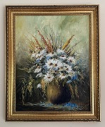 Martwa natura Kwiaty w wazonie - Anna Olszewska 1991 olej/płótno 35x45 cm
