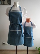 Jeansowe fartuszki fartuchy dla mamy i dziecka