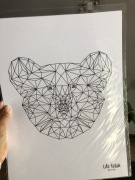 Plakat A3 z misiem outline