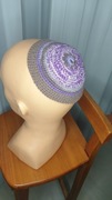 L.KS-319 Nowa jarmułka kipa dziecięca 9cm handmade