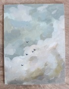 Obraz Chmury Ptaki Akryl Podobrazie 24x18