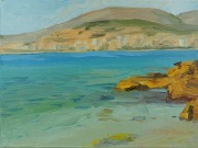 Obraz olejny Morze 18x24, pejzaż Albania, Adriatyk