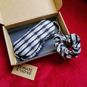 Jedwabna opaska na oczy i scrunchie zero waste eko