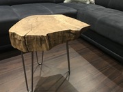 Stolik kawowy z plastra dębu 