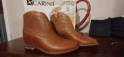 Botki Carinii skóra naturalna rozmiar 40 nowe 