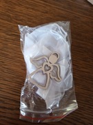 Nowy komplet do Chrztu uniwersalny. Świeca +chusteczka Złote Serce