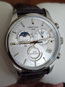 Zegarek męski Certina DS 8 Chrono Predrive Moon Phase Silver Dial