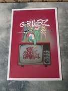 plakat zespołu muzycznego gorillaz