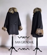 Ivan Grundahl płaszcz r.38 oversize - wełna,kaszmir 