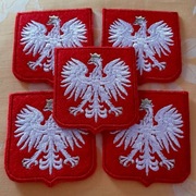 Emblemat naszywka godło orzeł Polska 65x55 mm 5 sztuk