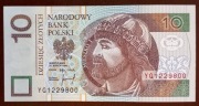 10 zł złotych-1994 r. seria YG 1229800 - stan 1