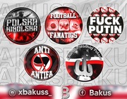 Vlepki Patriotyczne Kibicowskie Zestaw 20szt