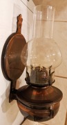 STARA LAMPA naftowa z odbłyśnik kinkiet latarnia lantern NOWA BELGIA VTG 