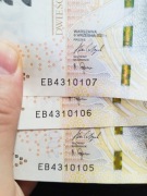 3 x 200 zł kolejne numery seryjne pakiet kolekcjonerski stan idealny