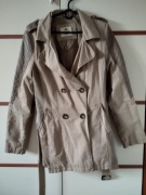 Płaszczyk na wczesną jesień i wiosnę beżowy rozmiar M/L