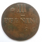 3 fenigi 1752 Wielkie Ks. Meklenburgii Schwerin Chrystian Ludwik II  