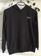 czarna cienka bluza H&M z kapturem jedna kieszeń z przodu