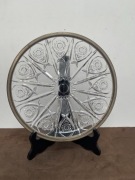 Hefra Masywna Kryształowa Patera Okuta z Prl