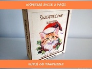 puzzle świąteczny kotek drewniane 90el REMAZEN