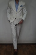 Zara garnitur biały elegancki 46 175/92/72 jednorzędowy premium stylowy