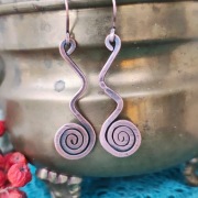 Miedziane kolczyki handmade/rekodzielo