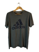 Koszulka Adidas szara z dużym logiem XL