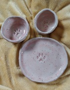 Zestaw misek dla kota różowy jasny