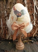 Jajko wielkanocne rękodzieło decoupage dekoracja 