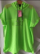 Bluzka neonowa z kapturem XXL