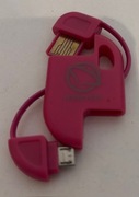 MANTA Kabel USB A / MINI USB RÓŻOWY BRELOK 