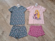 Piżama letnia dziewczęca - 2 kpl - Roszponka, sercami - rozm 134/140 