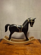 KOŃ KONIK NA BIEGUNKACH CZARNY, ZŁOTY DUŻY JAK HOME&YOU