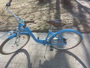 Rower miejski - damka - niebieski - Best - decathlon