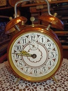 Piękny stary budzik z dwoma dzwonkami lata 60-te sprawny 