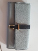 Portfel damski szary, eko skóra.