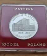 1000 zł Muzeum Śląskie - Katowice 1987 r. - próba - srebro