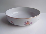 Miska stołowa duża baryłka biała w kwiaty misa półmisek porcelana PRL