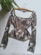 Shein bluzka tie-die obcisła brązy L/XL