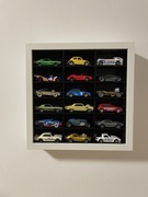 Nowa biała ramka, gablota do ekspozycji 18 samochodzików Hot Wheels