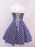 sukienka retro imprezowa balowa wiązana vintage lata 50 60 nowa grochy