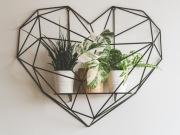 Ogród ścienny, stalowe serce, kwietnik LOVT ME