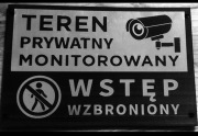2w1 tabliczka teren prywatny obiekt monitorowany teren prywatny 30x20cm