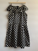 Louche sukienka letnia w grochy jedwabna z jedwabiem S M 36 38