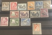 Kenia Uganda Tanganika 1954-59 - Zestaw Elżbieta II pełna seria do Funta
