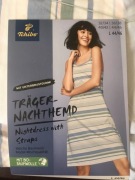 Koszula nocna na ramiączkach bawełna błękitna Tchibo 44/46