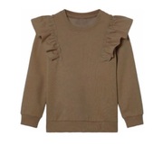 Cienka gładka beżowa bluza dziewczęca r 110-116