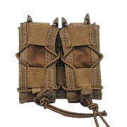 Ładownica MOLLE na 2 magazynki pistoletowe 9mm/.40/.45/.380ACP; KHAKI
