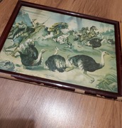 Sprzedam obraz stary -walka strusiów