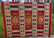  Duży Kilim, Tkanina Artystyczna Art-Deco,Wełna,